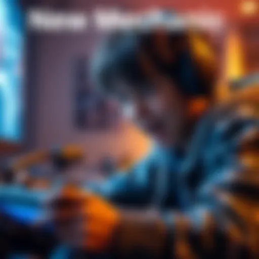 A gamer exploring a new gameplay mechanic on a console, showing intense focus and excitement on their face.
