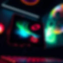 A gaming PC booting up with a brief glitch on the startup screen