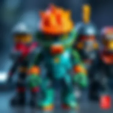 New Grunt Toy Design A new Grunt toy with bright colors and unique features, alongside classic Halo characters Cortana and the Chief in a toy lineup.