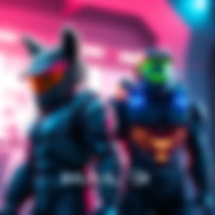 Two Halo characters, TimberWolf and Mobile Armor Type 117, showcasing their new designs with striking colors and animations in a gaming setting.