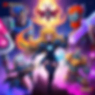 Colorful illustrations of various new hero characters for MTG Dota game, showcasing different abilities and styles