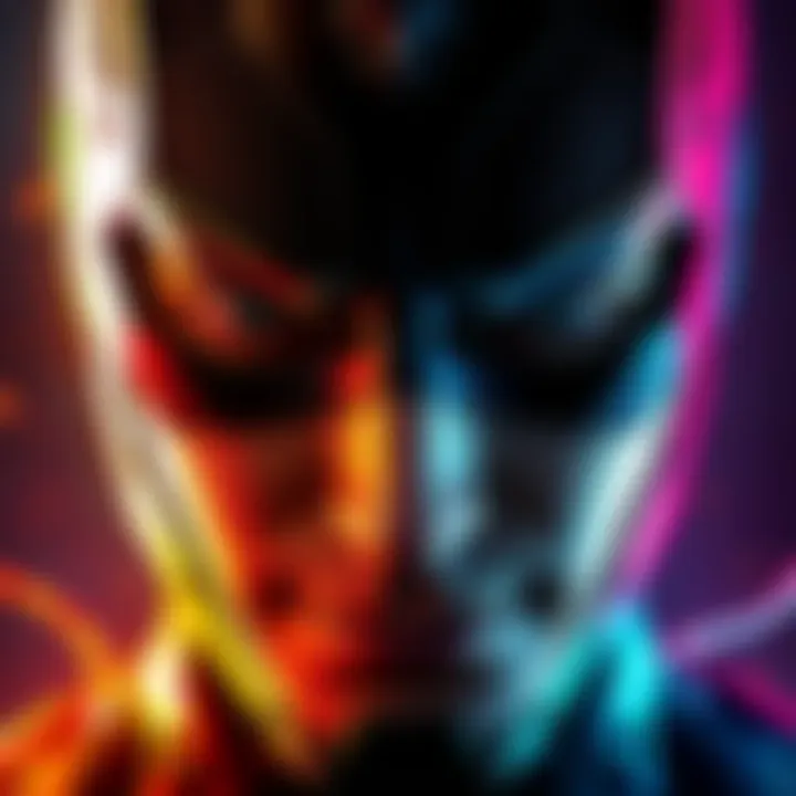 A close-up of a superhero's face, showcasing a bold new look that has captured attention.