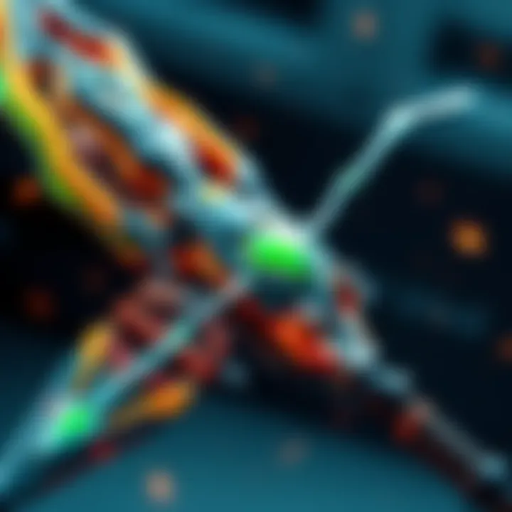 A detailed view of a newly designed Insect Glaive with unique features and craftsmanship