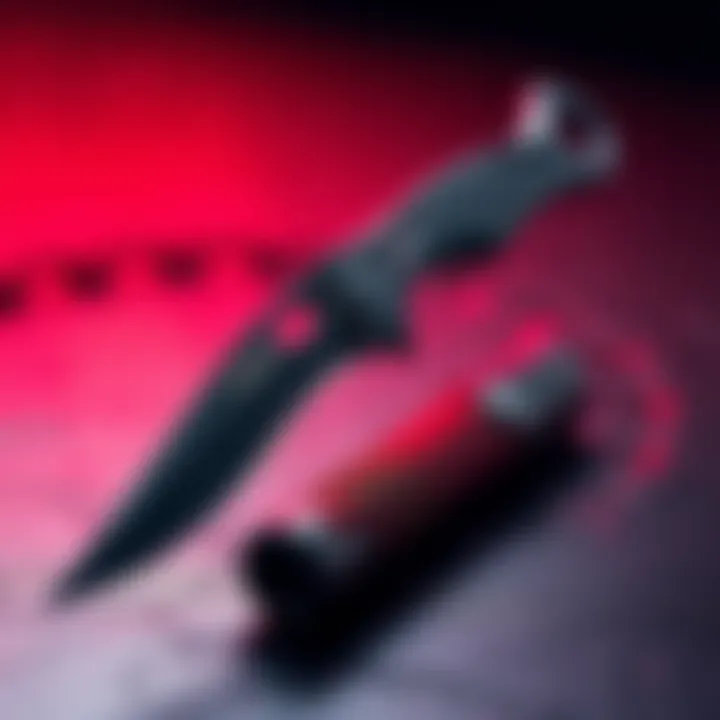 A sharp, curved karambit knife featured in the Agent Reis trailer, showcasing its unique design and craftsmanship.