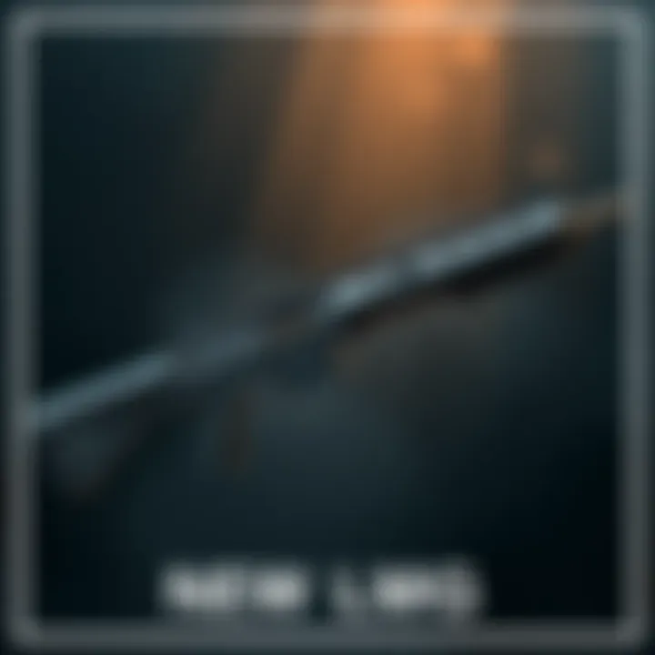 A modern light machine gun displayed on a military background, highlighting its sleek design and advanced features.