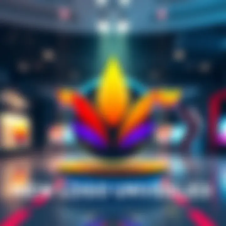 A vibrant new logo featuring bold colors and modern design elements, reflecting a fresh brand identity.