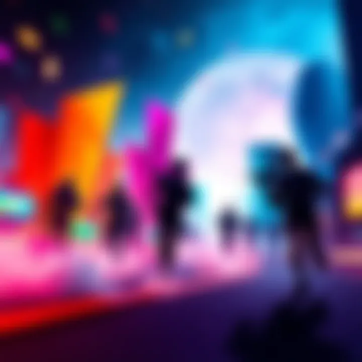 Vibrant and colorful key art for the Marathon game, featuring creative shapes that blend together but lack clear storytelling elements.