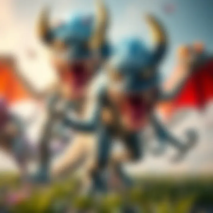 New Monster Designs Revamped monster characters from a popular game with fresh looks and colors