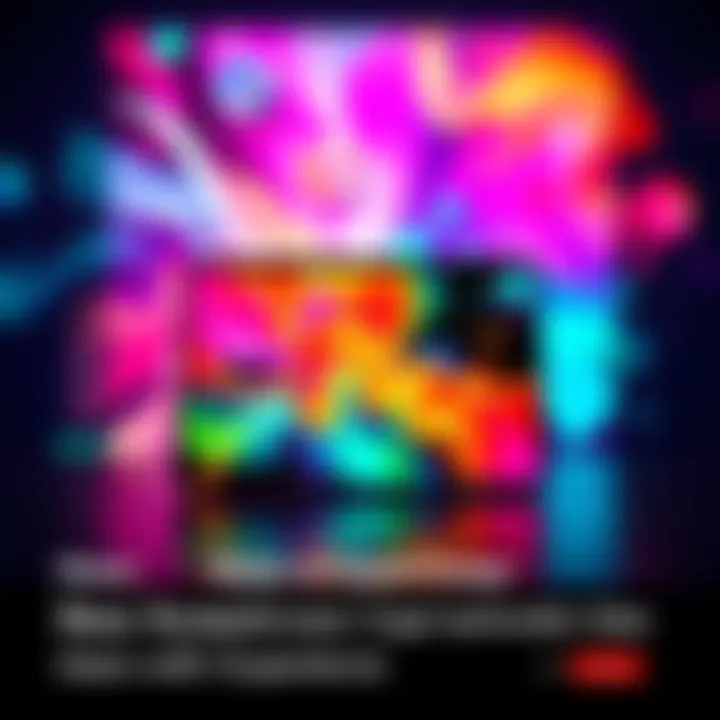 A vibrant and bold new opening screen displayed on a digital device, showcasing eye-catching colors and elements that enhance user experience.