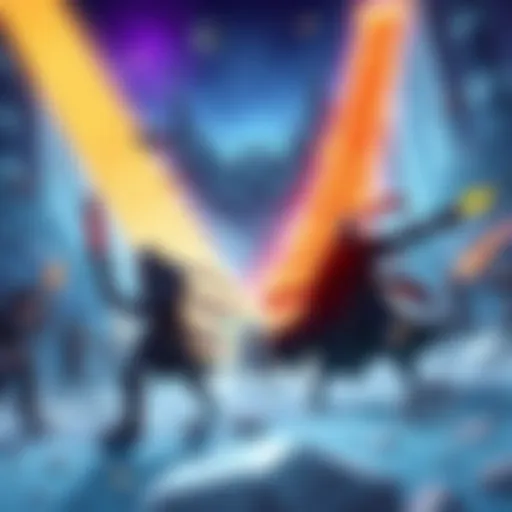 Illustration of a vibrant gaming scene showing characters reaching a power level of 550 with a new Paragon Level system represented by a glowing level bar, conveying excitement and progression.