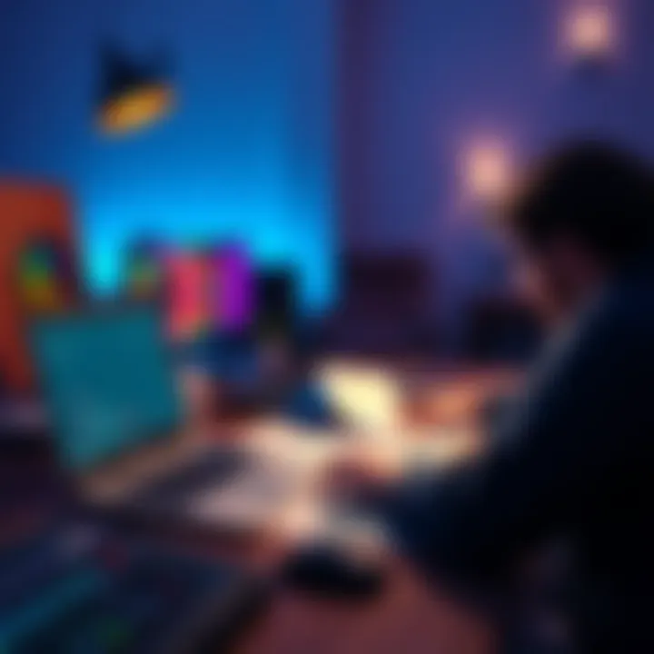 A person discussing over a laptop with a budget plan on the table, considering a new PC purchase.