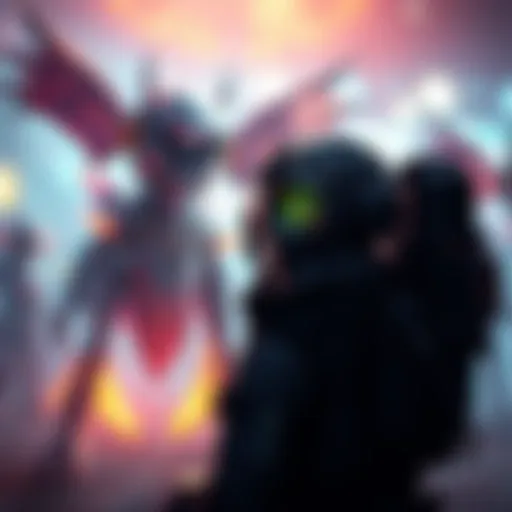 A new player stands nervous in front of a BT creature in a gaming environment, showing determination and readiness to learn.