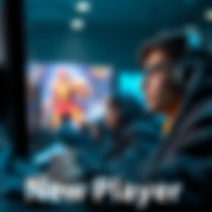 A beginner player engaging in a Dota 2 match, looking at the game screen with focused expressions, showing excitement and concentration.