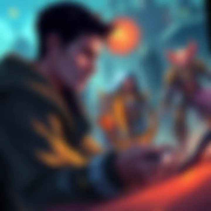 A new player with a controller, looking at game artwork of Elden Ring, eager to start their adventure