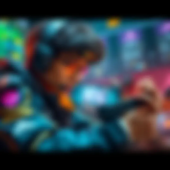 New player focused on PVE gameplay, surrounded by game interface elements and tips for beginners.