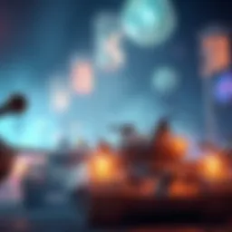 A new player interacts with tank characters in a vibrant game environment, looking at different options for durable tanks and characters to try.