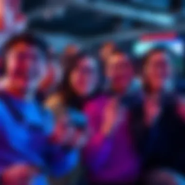 Group of first-time gamers smiling and holding game controllers, excited about their new gaming experience