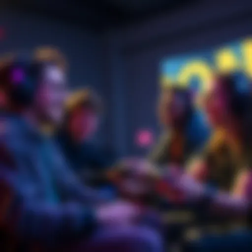 A group of new players enjoying video games together, discussing strategies and having fun while playing.