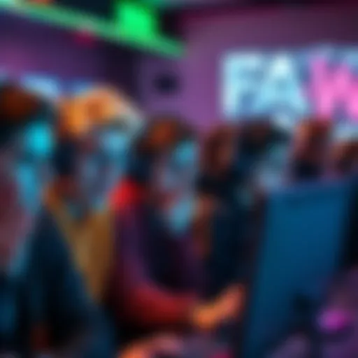 A group of new online gamers looking confused as they read misleading information on their screens, showing expressions of surprise and frustration.