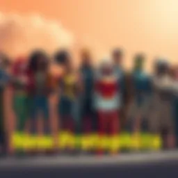 A diverse group of new fictional characters standing together, showcasing their unique traits and styles, symbolizing fresh perspectives in storytelling.
