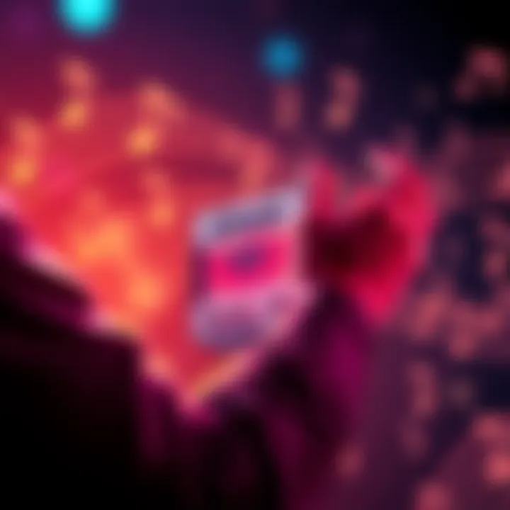 New Repeater as a Musical Instrument A person manipulating the new Repeater, creating music with it, surrounded by sound waves and musical notes.