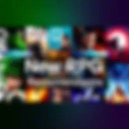 A colorful collage of Xbox game covers featuring captivating stories and characters, showcasing diverse RPG experiences.