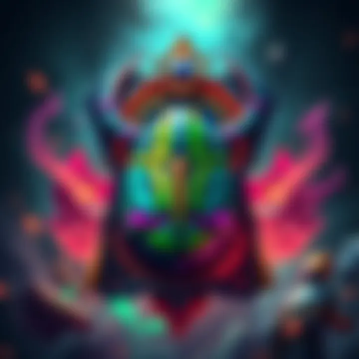 New scarab card back for Legend rank A vibrant scarab card back design celebrating players who achieve Legend rank, featuring colorful patterns and an eye-catching emblem.