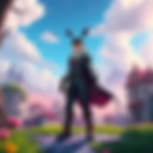 Concept art of a new seasonal character standing confidently in a vibrant landscape, showcasing fresh designs and colors