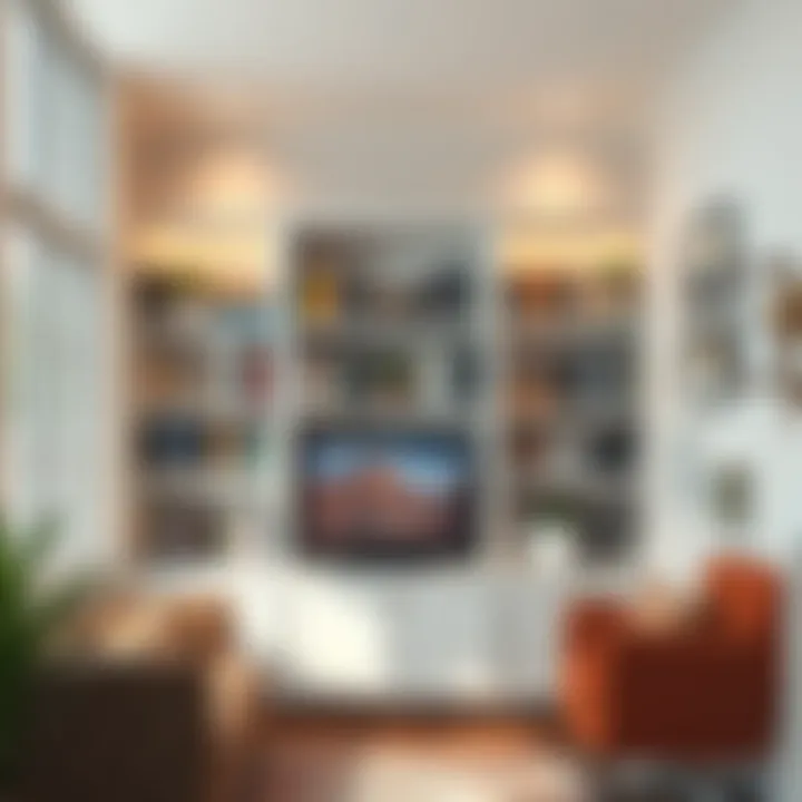 A cozy home library with new shelving units filled with books and board games