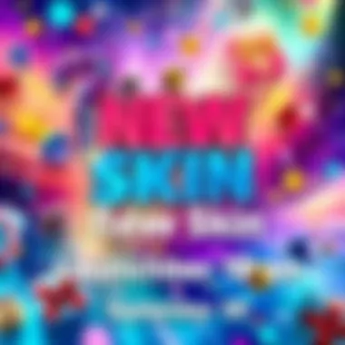 Colorful graphic announcing the launch of a new skin on September 18th with festive elements