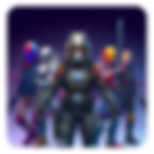 Illustration of classic characters from the OG gamemode with a variety of new skins and cosmetics for future passes