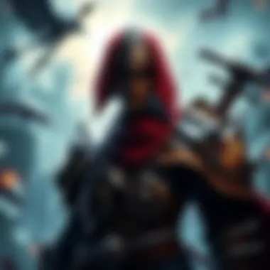 A character in armor ready for battle, surrounded by dark fantasy elements, representing a new Souls-like game from Neowiz.