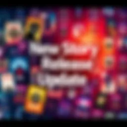 A colorful graphic showcasing various book covers and story elements that excite readers about upcoming narratives.