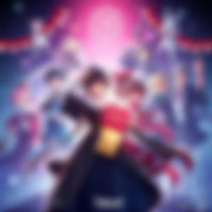 A digital artwork showcasing characters celebrating the 30th anniversary of the Tales of franchise, with festive elements and RPG themes.