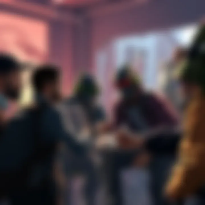 A group of new players strategizing in Team Fortress 2, discussing character roles and gameplay tips.