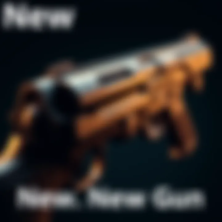 A close-up of an unusual gun featuring a large barrel and an unknown design, confusing firearms enthusiasts.
