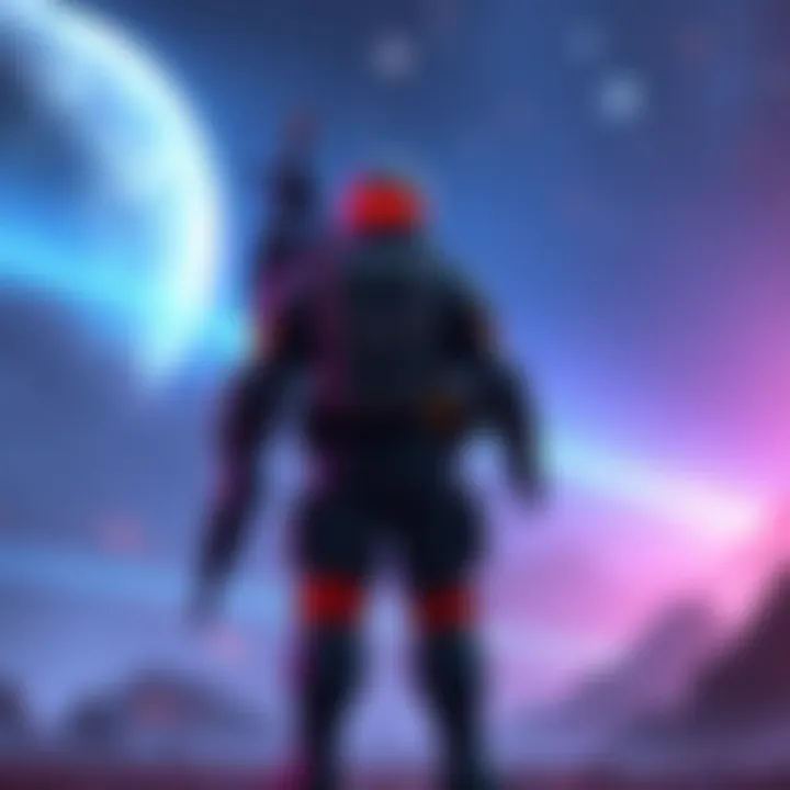 A player stands ready with a Railjack spaceship and basic gear, preparing for the New War quest. The scene shows vibrant space graphics with a focus on the player's equipped weapons and Railjack readiness.