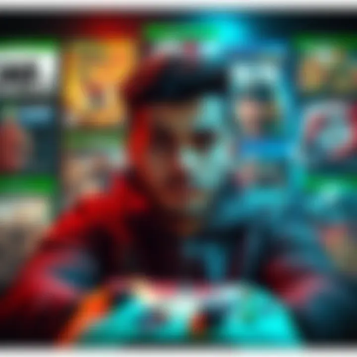 A new Xbox player looking for game suggestions and friends, surrounded by various game covers.