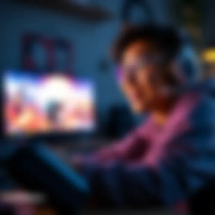 Newbie player enjoying Titanfall 2 A beginner happily playing Titanfall 2 on a gaming console, focused on the screen with colorful graphics