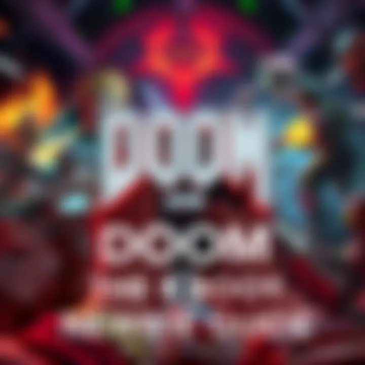 Newbie Playing Doom A new player immerses in the Doom game, surrounded by game visuals and character art, excited about the adventure ahead.