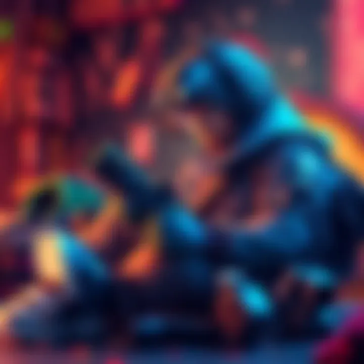 Newbie preparing for a raid in ARC A beginner gamer gearing up for their first raid in ARC, surrounded by gear and tools for adventure