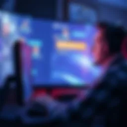 A newcomer expressing frustration while playing Overwatch, showing a screen filled with game characters and chat messages reflecting negativity and toxicity.
