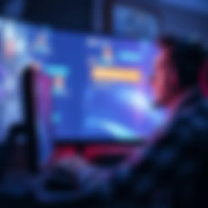 A newcomer expressing frustration while playing Overwatch, showing a screen filled with game characters and chat messages reflecting negativity and toxicity.