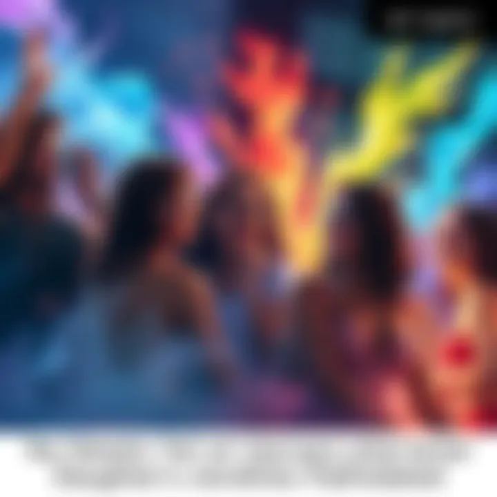 Excited fans discussing the upcoming character drop with speculation about Gleys' daughter, amidst colorful graphics representing elemental themes.