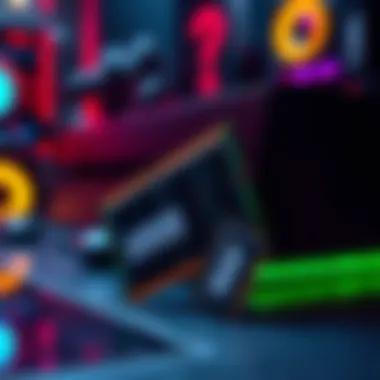 A close-up of a gaming console with RAM modules displayed next to it, highlighting the difference in RAM sizes, such as 32GB and 64GB, in a tech environment.