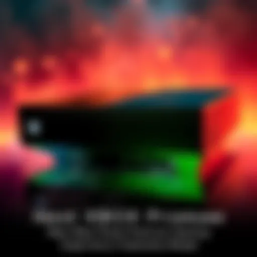 Render of the next Xbox console showcasing a sleek design with premium features