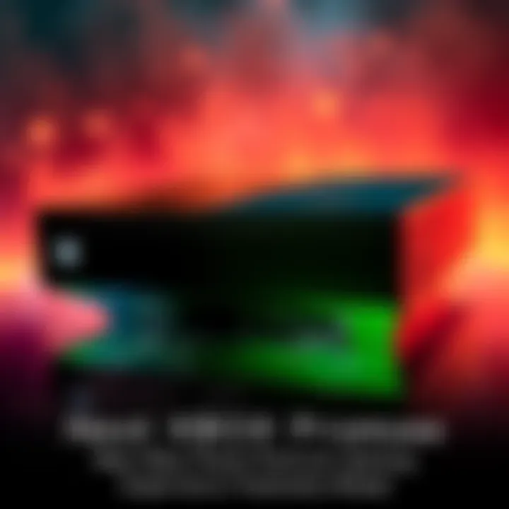 Render of the next Xbox console showcasing a sleek design with premium features