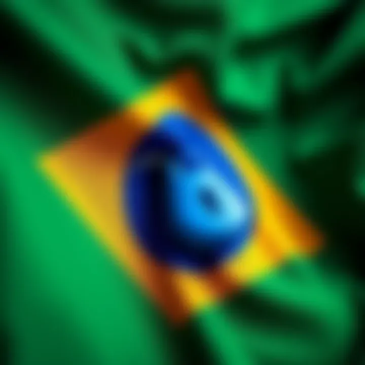 A Brazilian flag with a lock symbol, representing age verification for players on Nexus Mods.