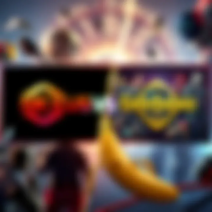 A split screen showing Nexus Mods and GameBanana logos with gaming characters and modding artwork