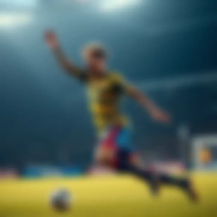 A player performing a lifelike emote inspired by football star Neymar, showcasing his signature moves on the field.